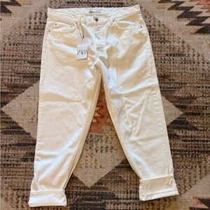 ZARA Women’s NWT White High-Rise Straight Jeans size 16